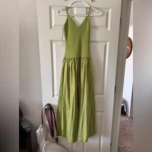 Green Drop Waist Maxi Dress